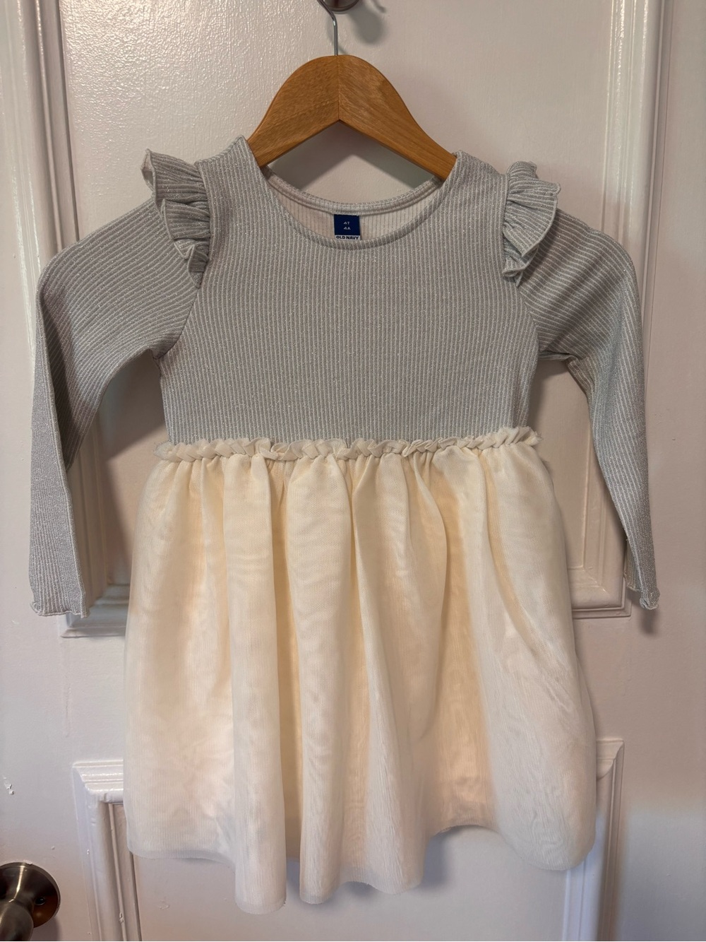 Old Navy Silver-Thread Ribbed Knit Top